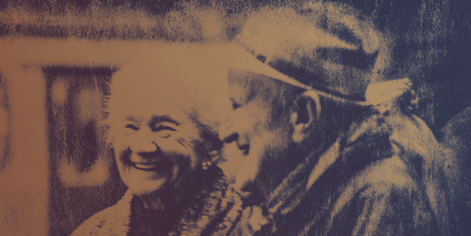 Elderly people smiling together, receiving community support from Factory For Good family. – Factory For Good